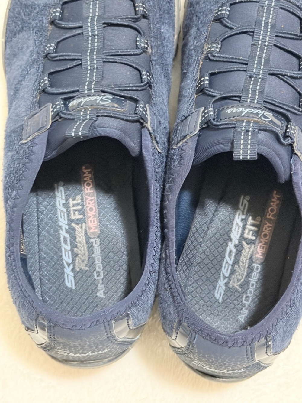Skechers women’s Dark Navy Slip-On Knit Sneakers - Picture 3 of 4
